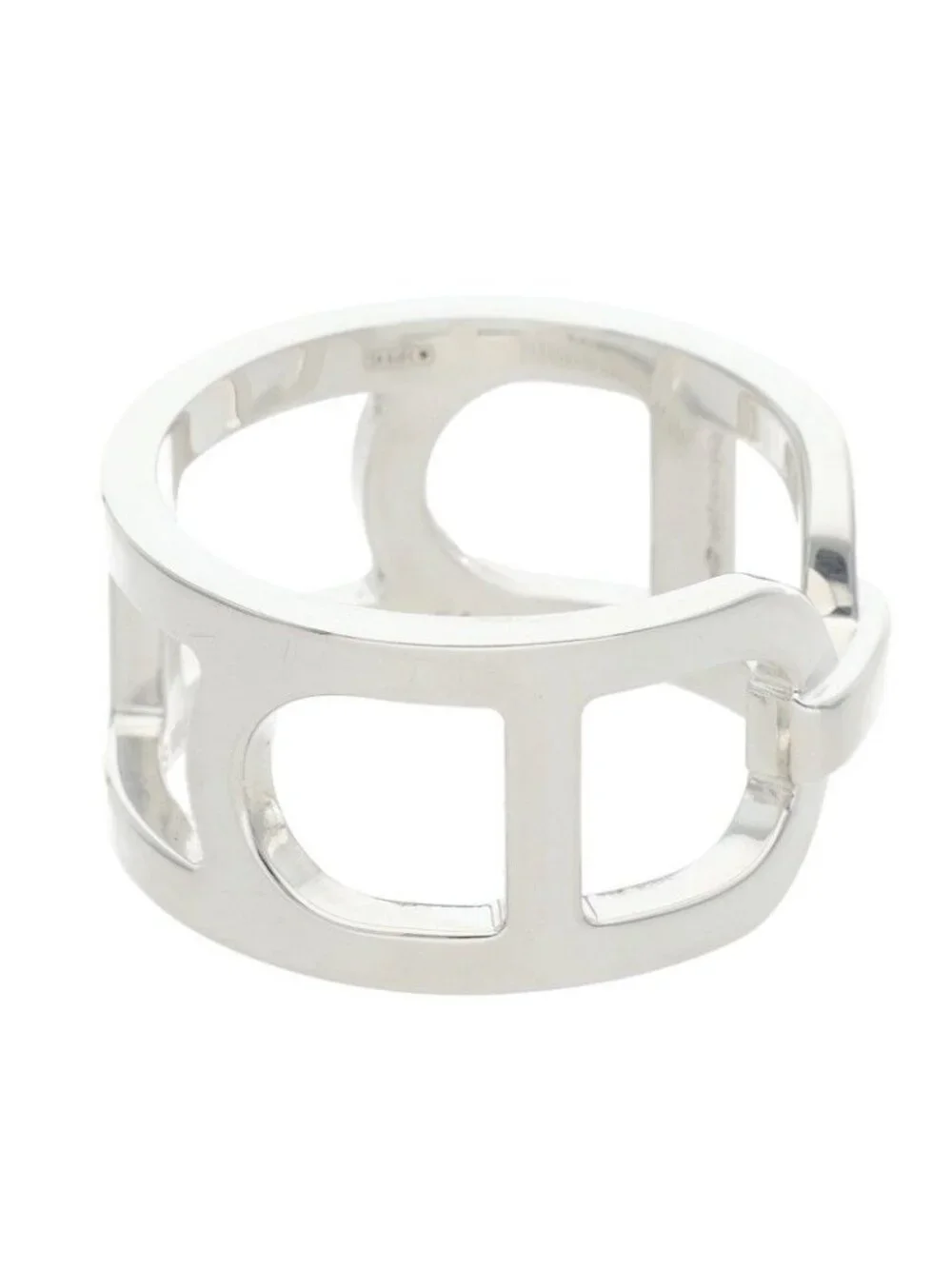 Hermes Chaine D'ancre Silver Ring